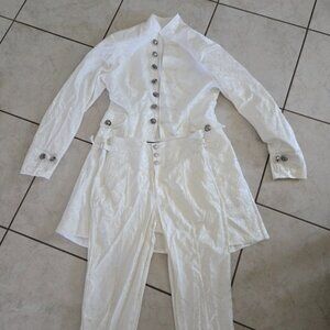 Mens Steampunk Victorian Gothic Costume Jacket Pants Set M – Pirate Tailcoat